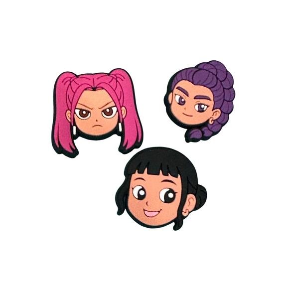 🍗Huntrix girls croc charms - set of 3 - Picture 1 of 3